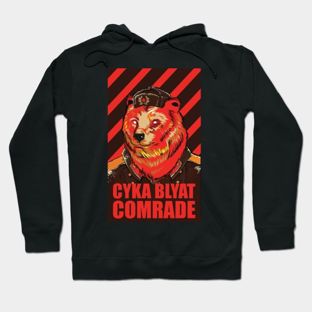 Cyka Blyat T-Shirt Comrade Soviet Bear Hoodie by avshirtnation